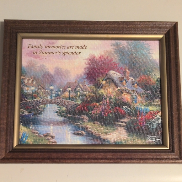 Thomas Kinkade “Summer Memories” Limited Edition Canvas Print Framed w/ COA 8x6